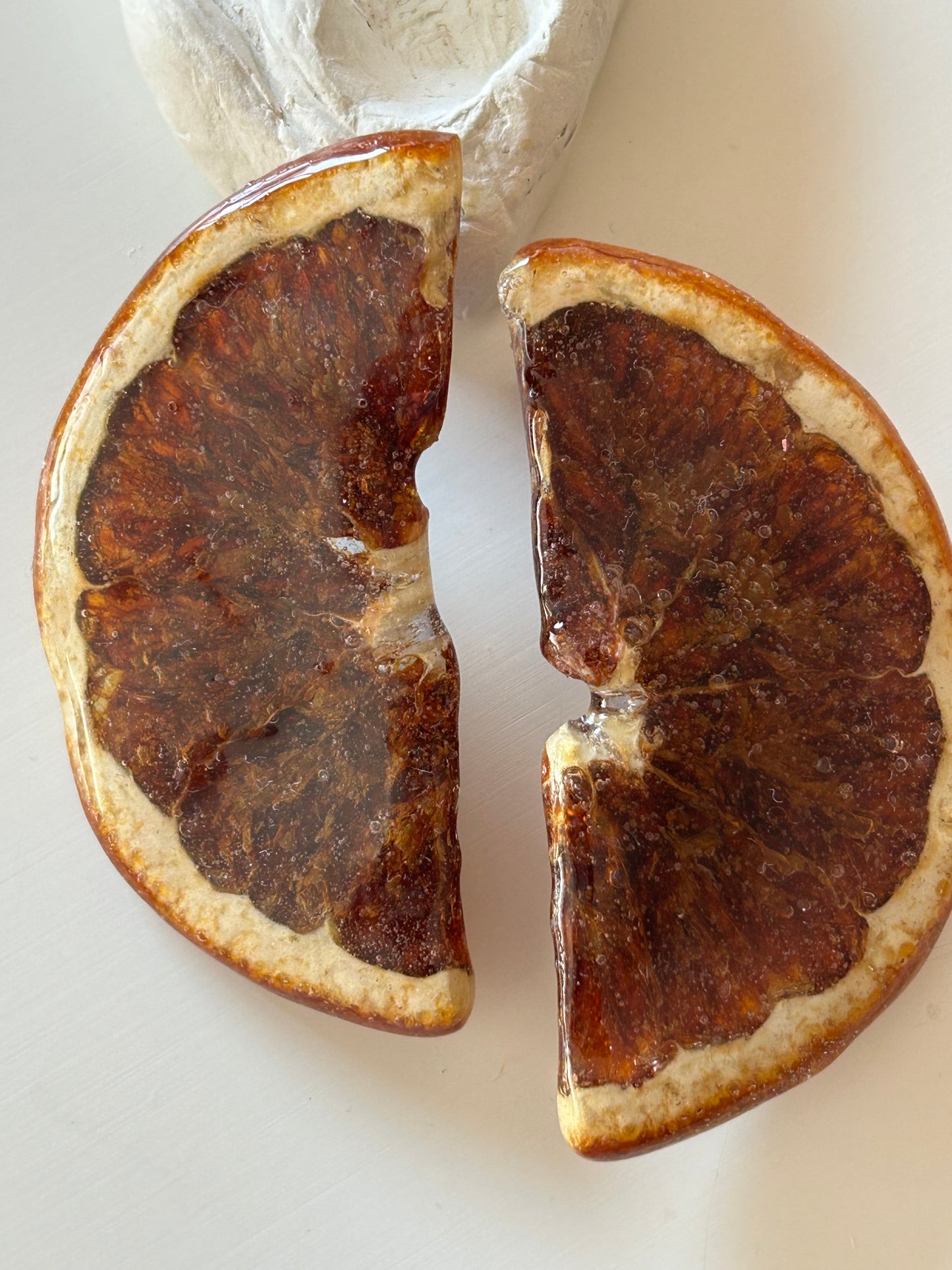 brincos fatias de laranja
