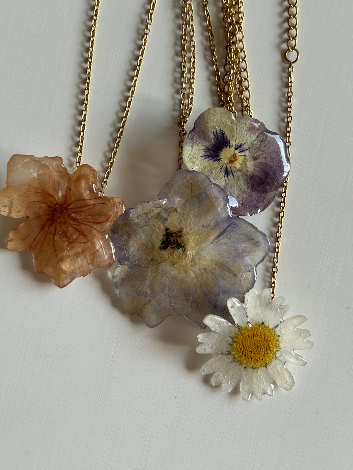 delphinium gold necklace