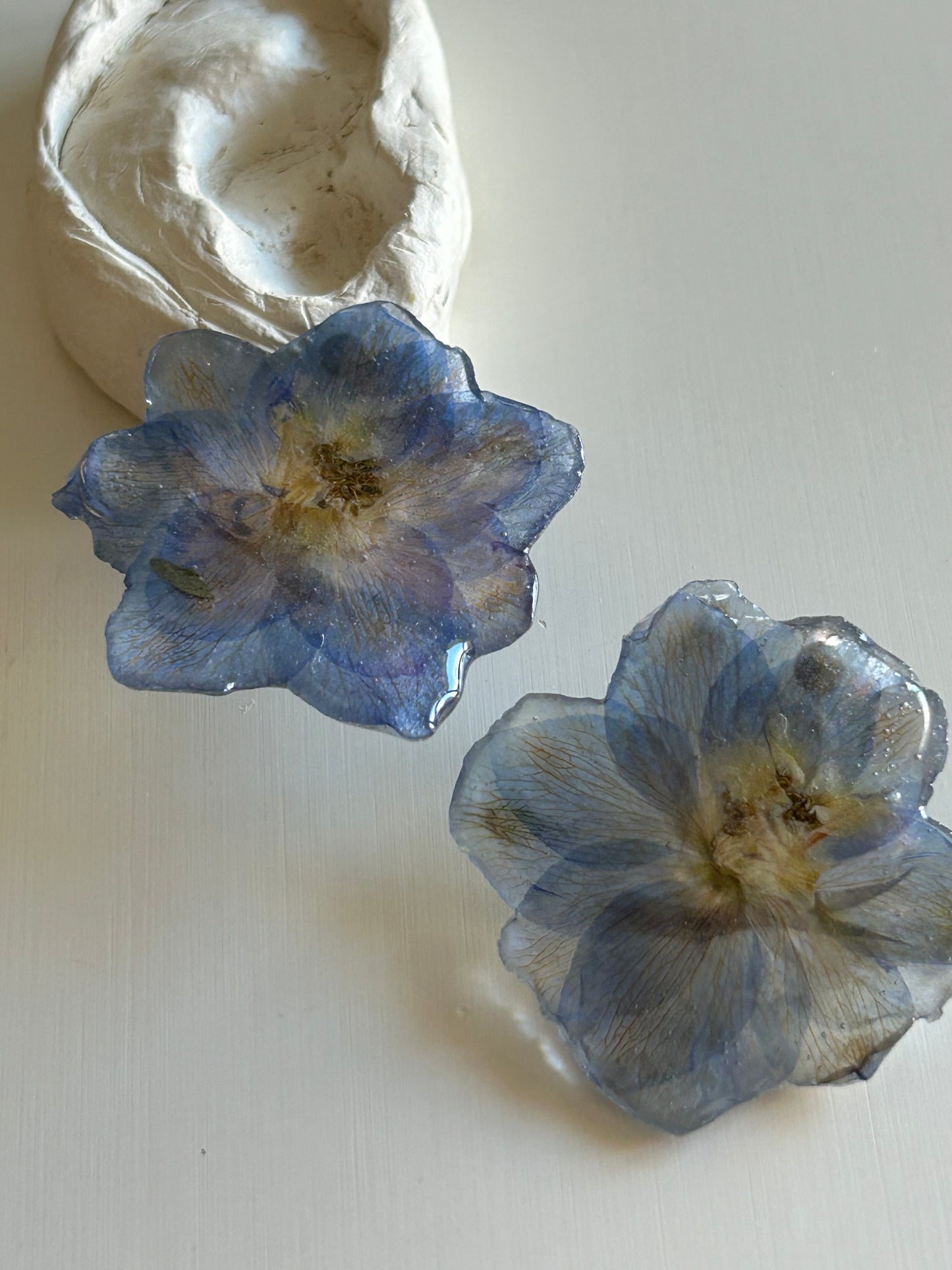 blue velvet stud earrings