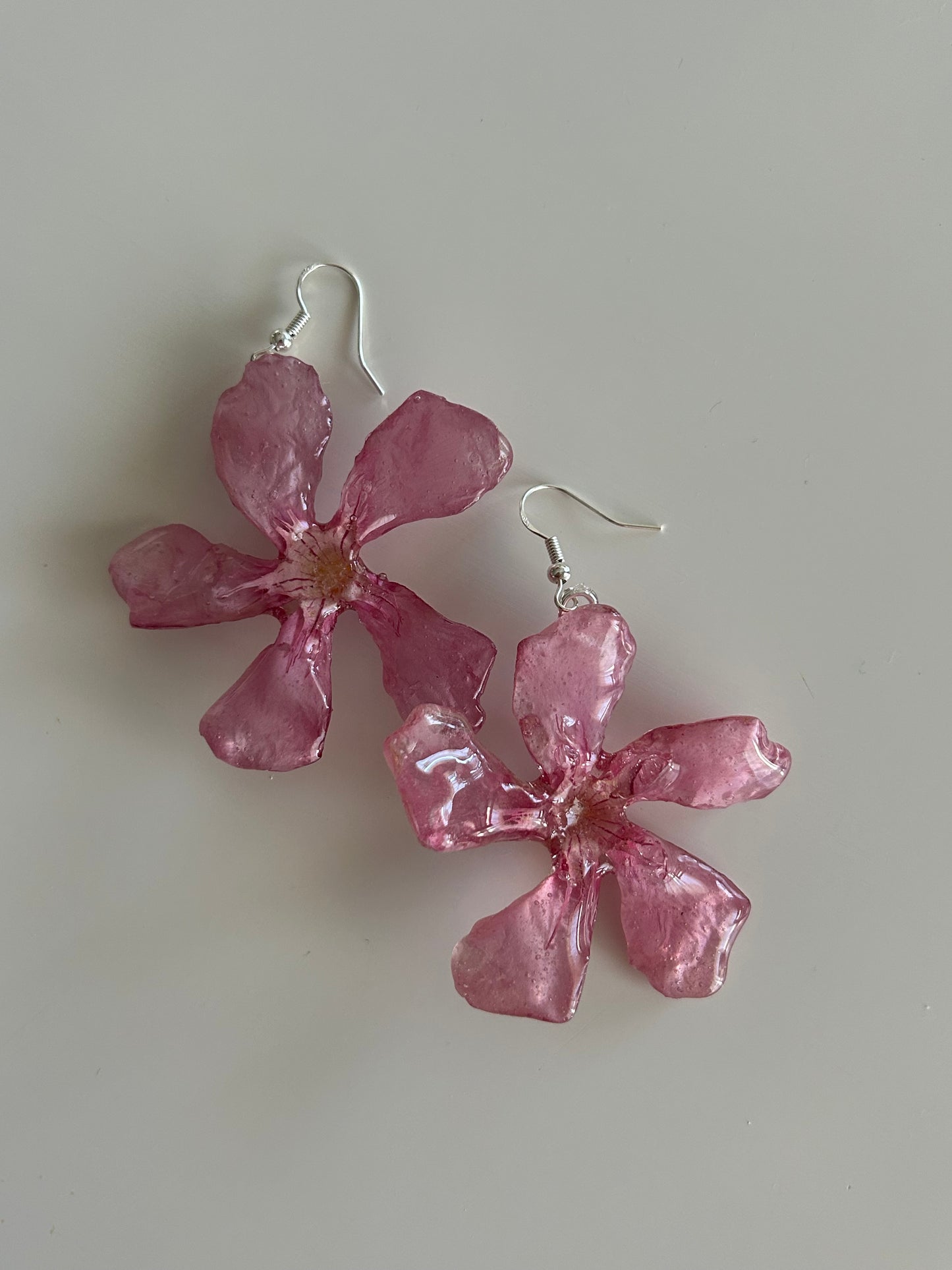 pink blossom earrings