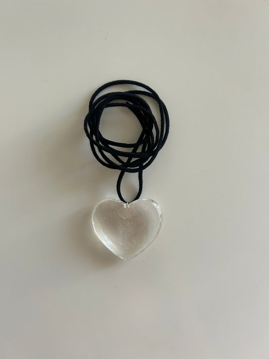 crystal heart choker
