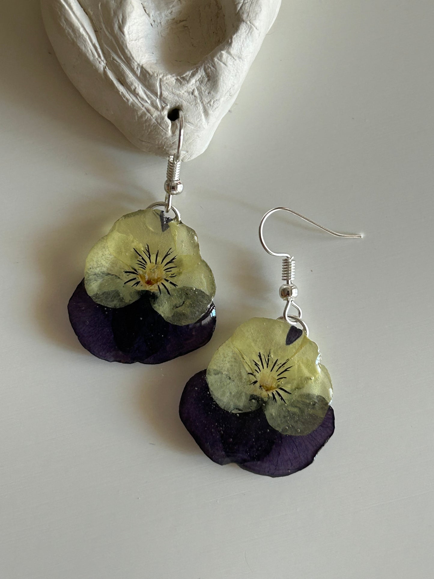 pansy earrings