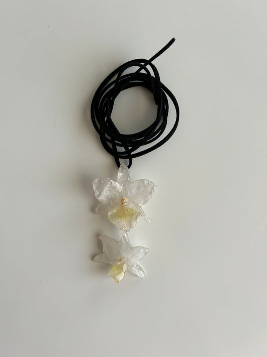 double mini dendrobium orchid choker