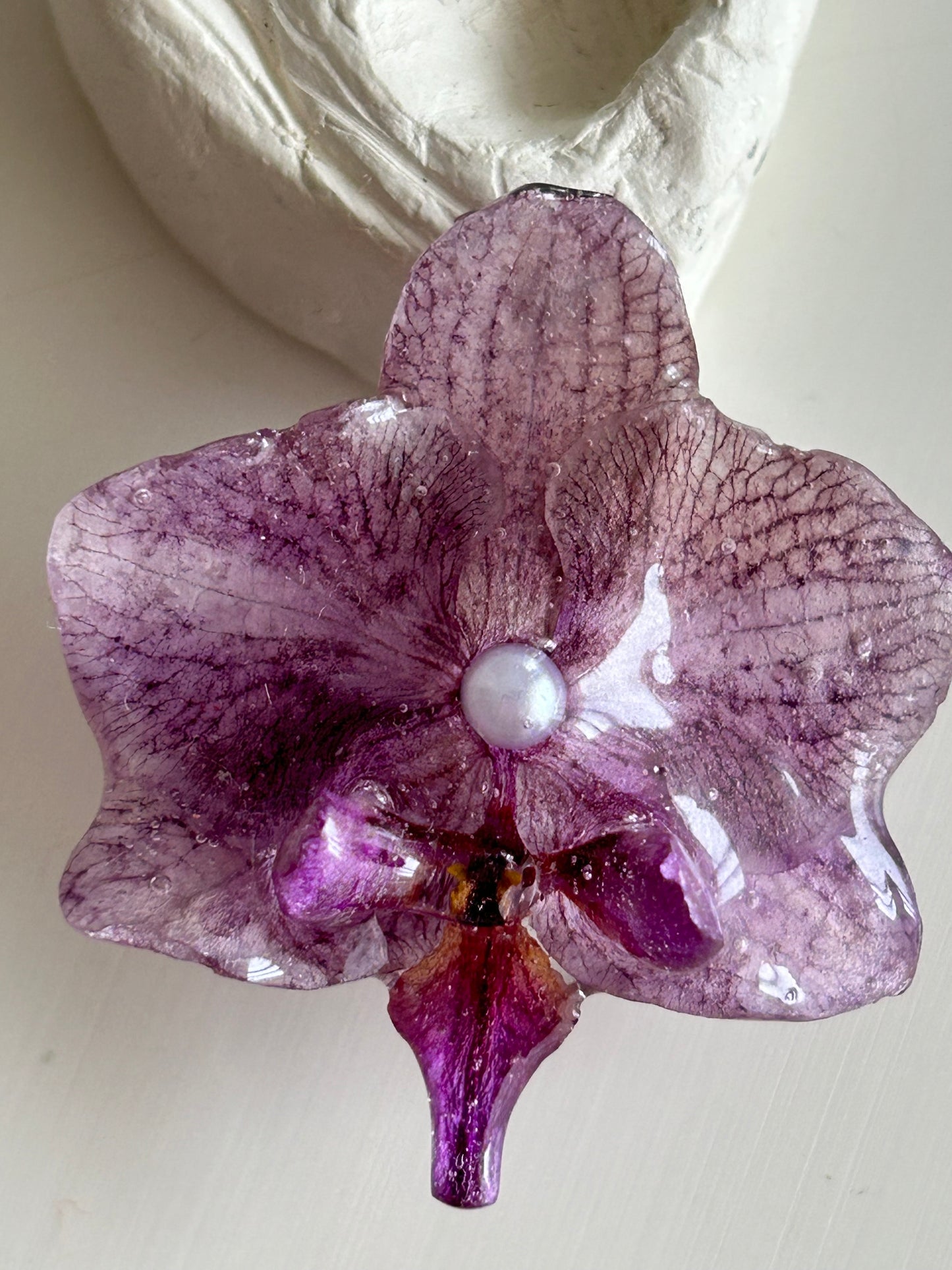 orchid stud earrings