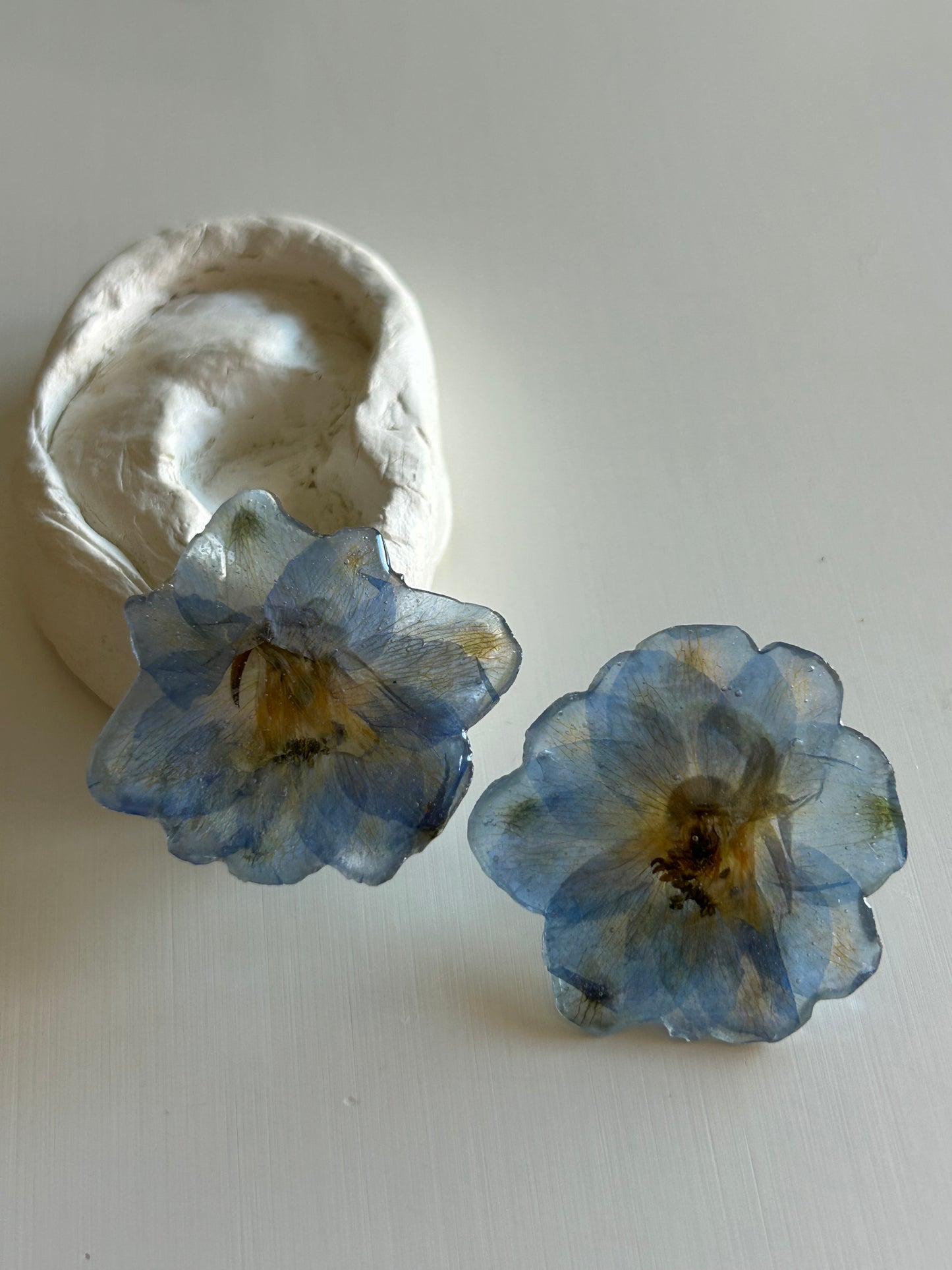 blue velvet stud earrings