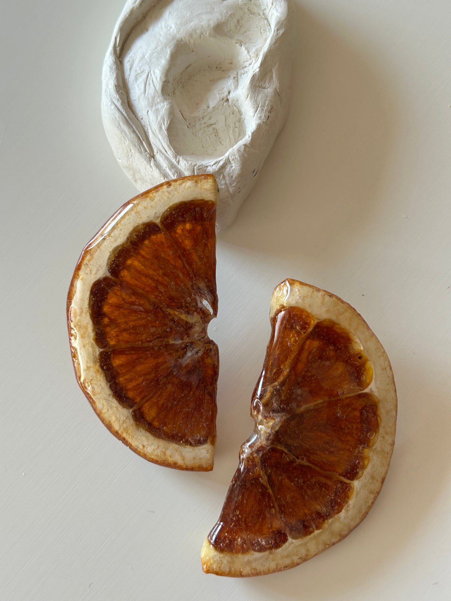brincos fatias de laranja