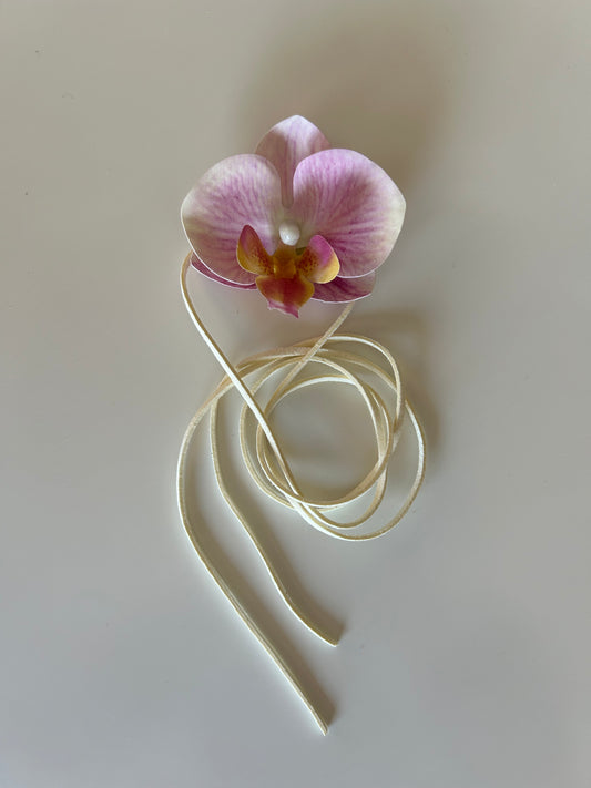 baby pink orchid choker