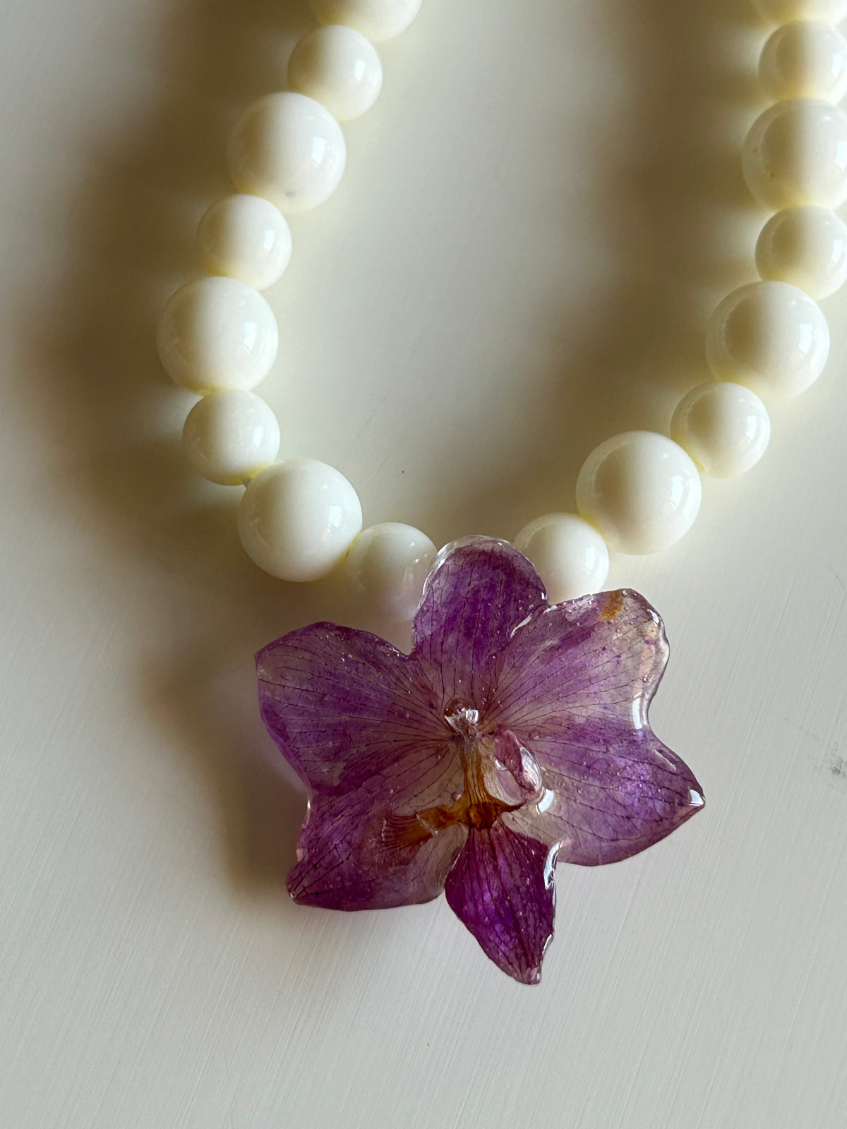 purple orchid necklace