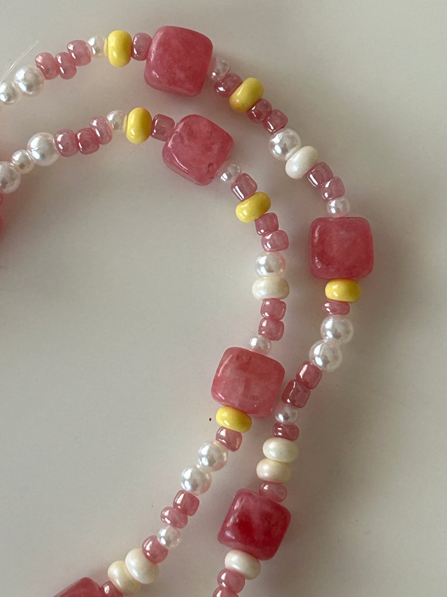 pink bloom necklace