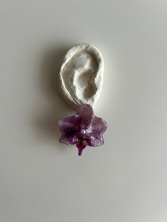 orchid stud earrings