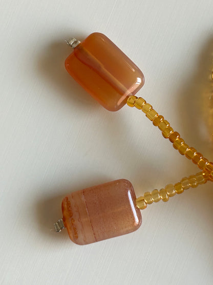orchid amber necklace