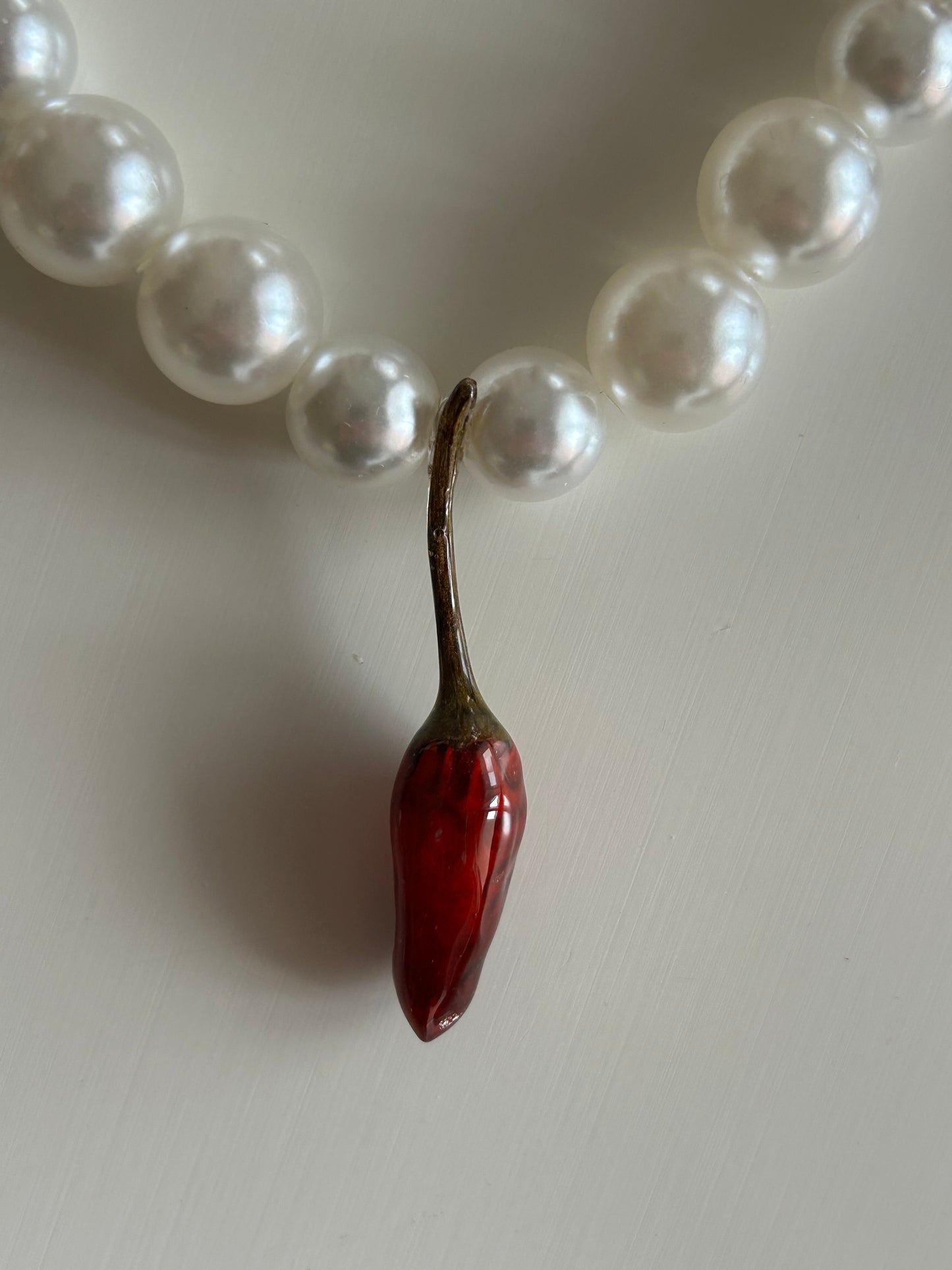 peppers & pearls necklace