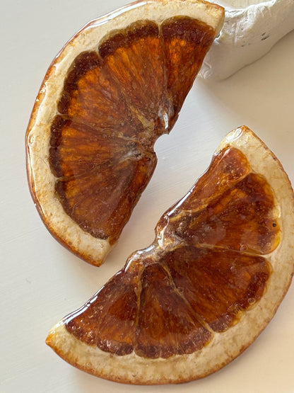 brincos fatias de laranja