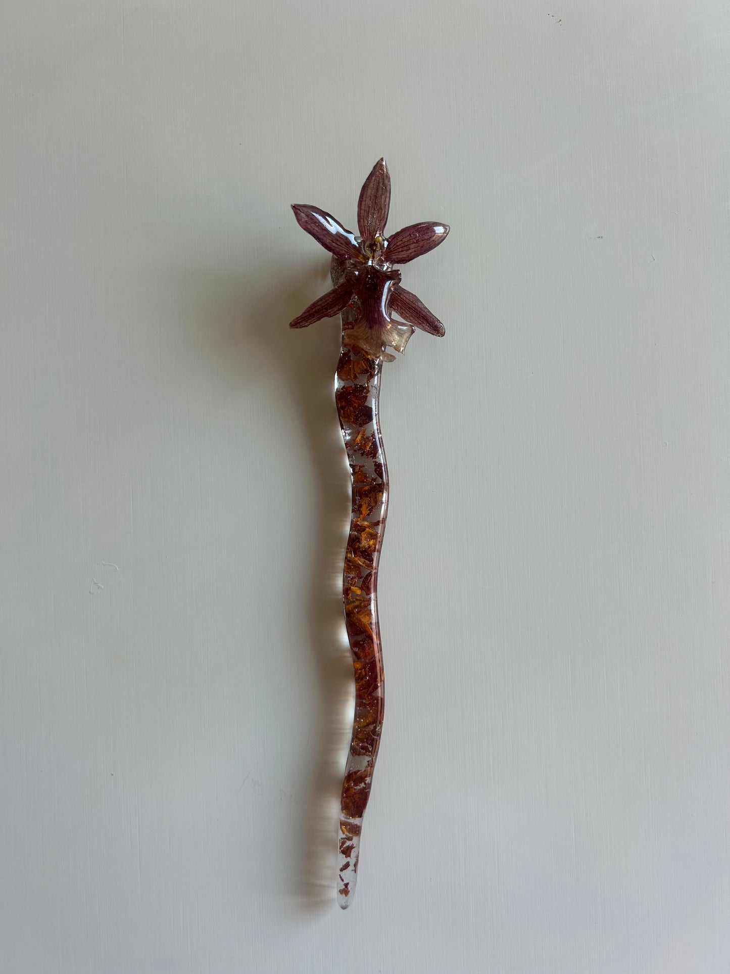 orchid hair stick