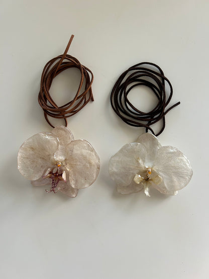 pink orchid choker