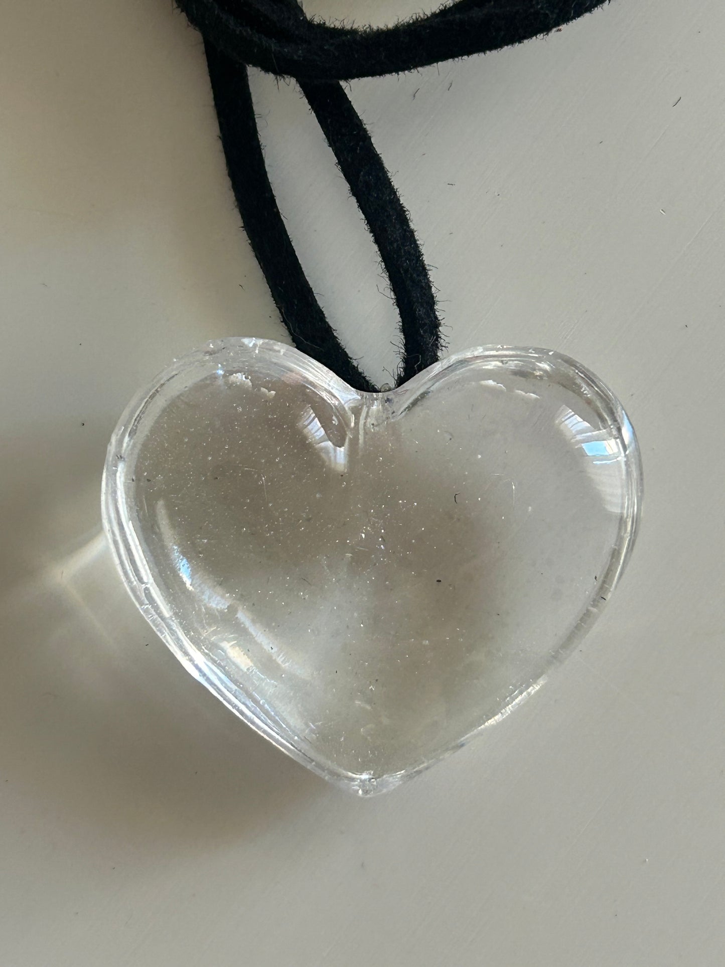 mini crystal heart choker