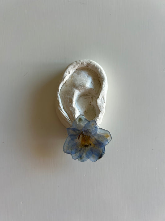 blue velvet stud earrings