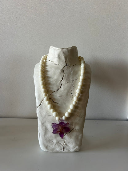 purple orchid necklace