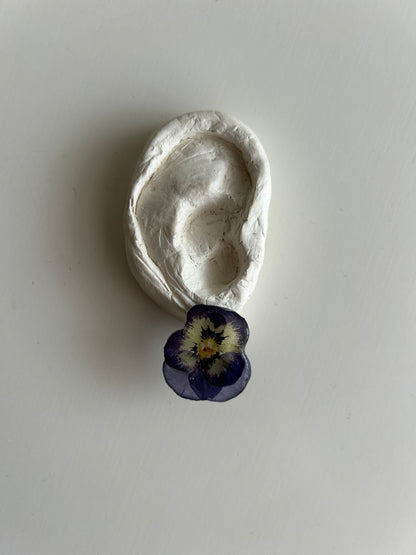 pansy stud earrings