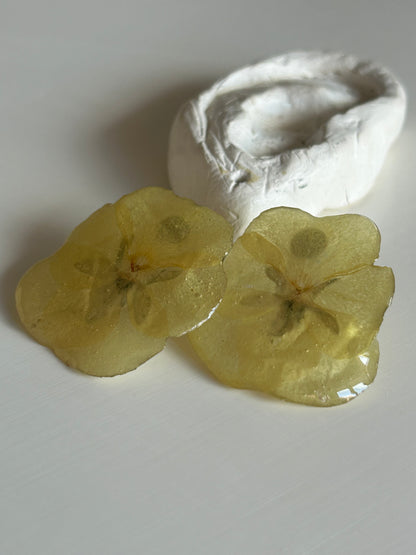 pansy stud earrings