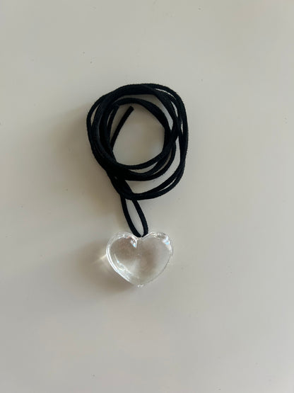 mini crystal heart choker