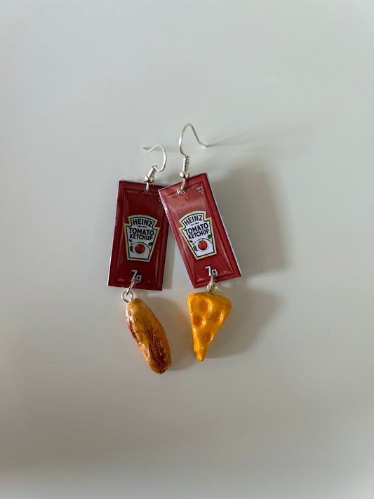 ketchup earrings