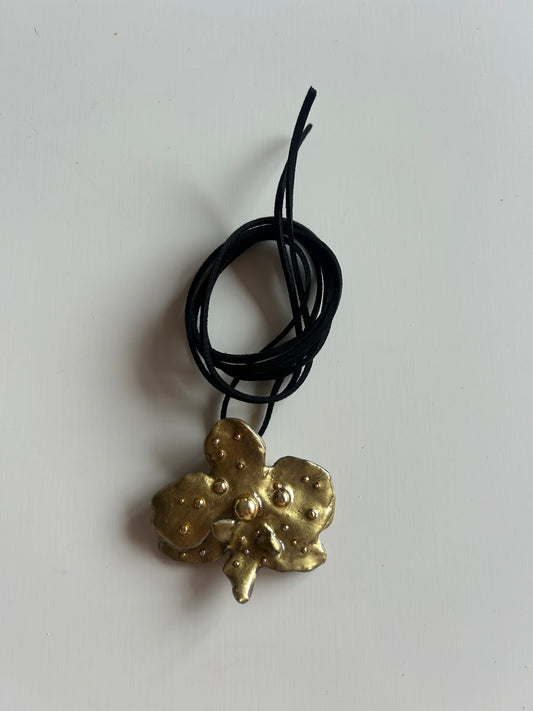 gold orchid choker