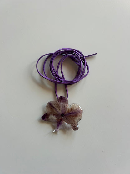 purple orchid choker