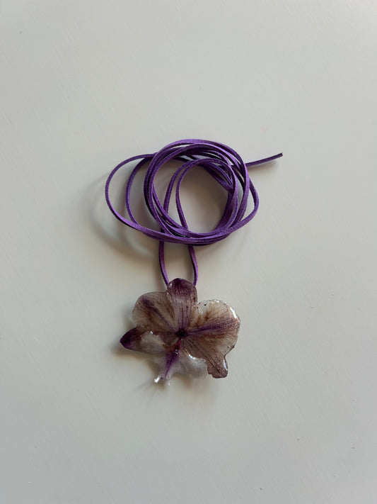 purple orchid choker