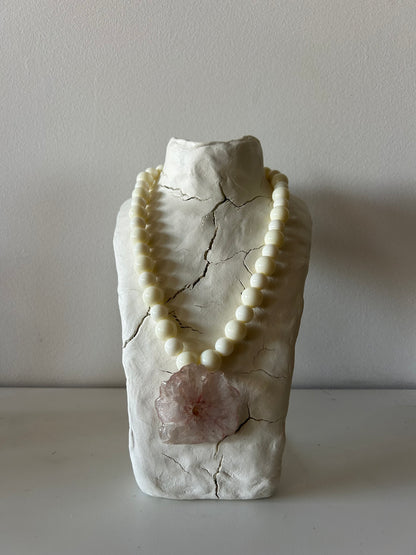 pink bloom necklace