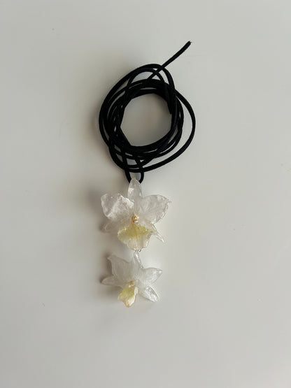 double mini dendrobium orchid choker