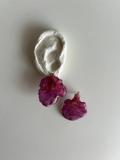 azalea petal stud earrings