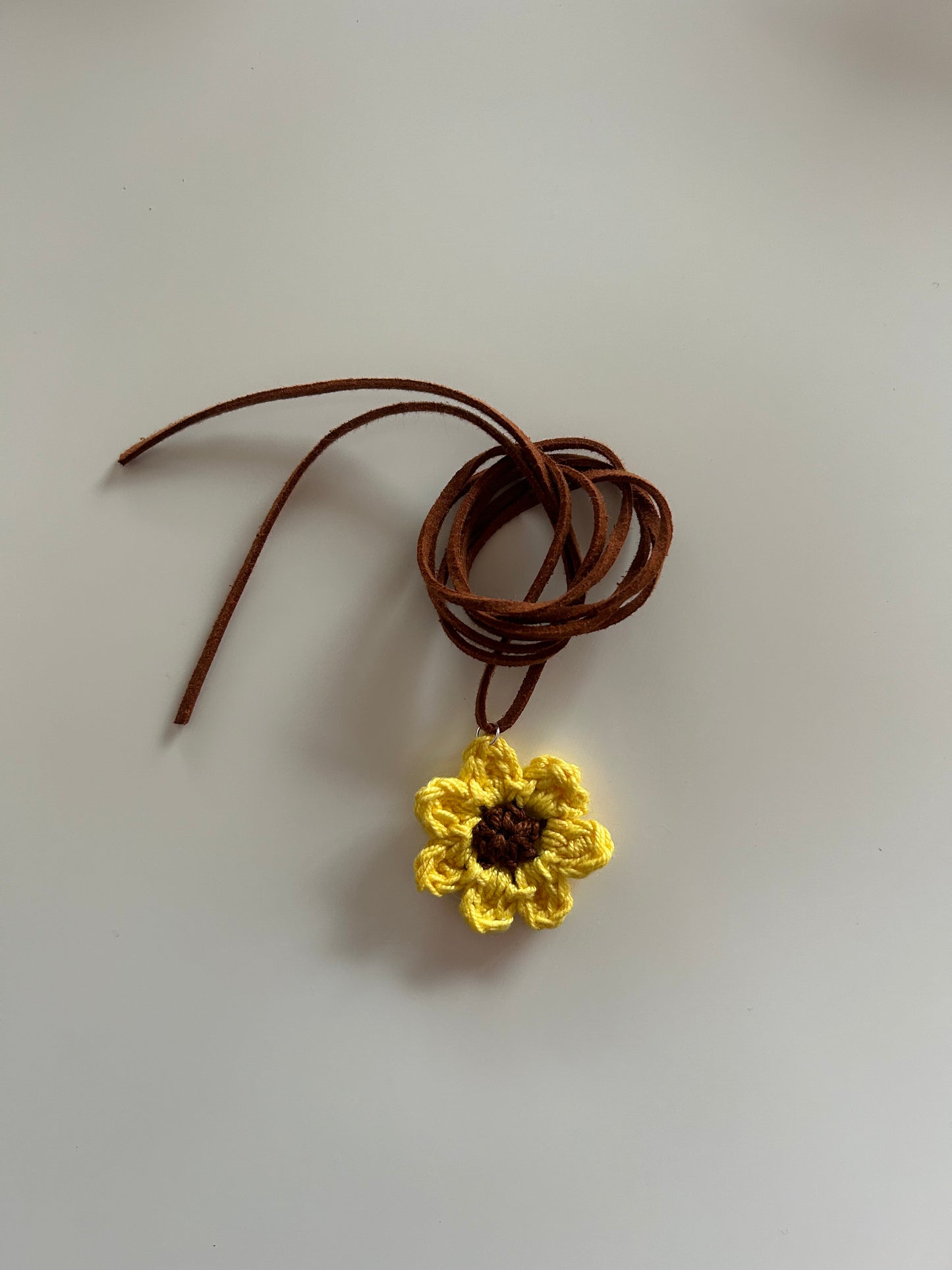 crochet sunflower choker