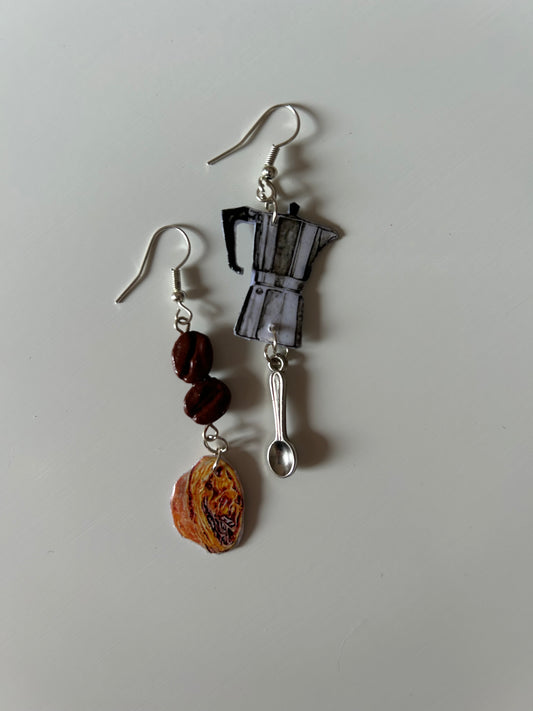 café e pastel de nata earrings