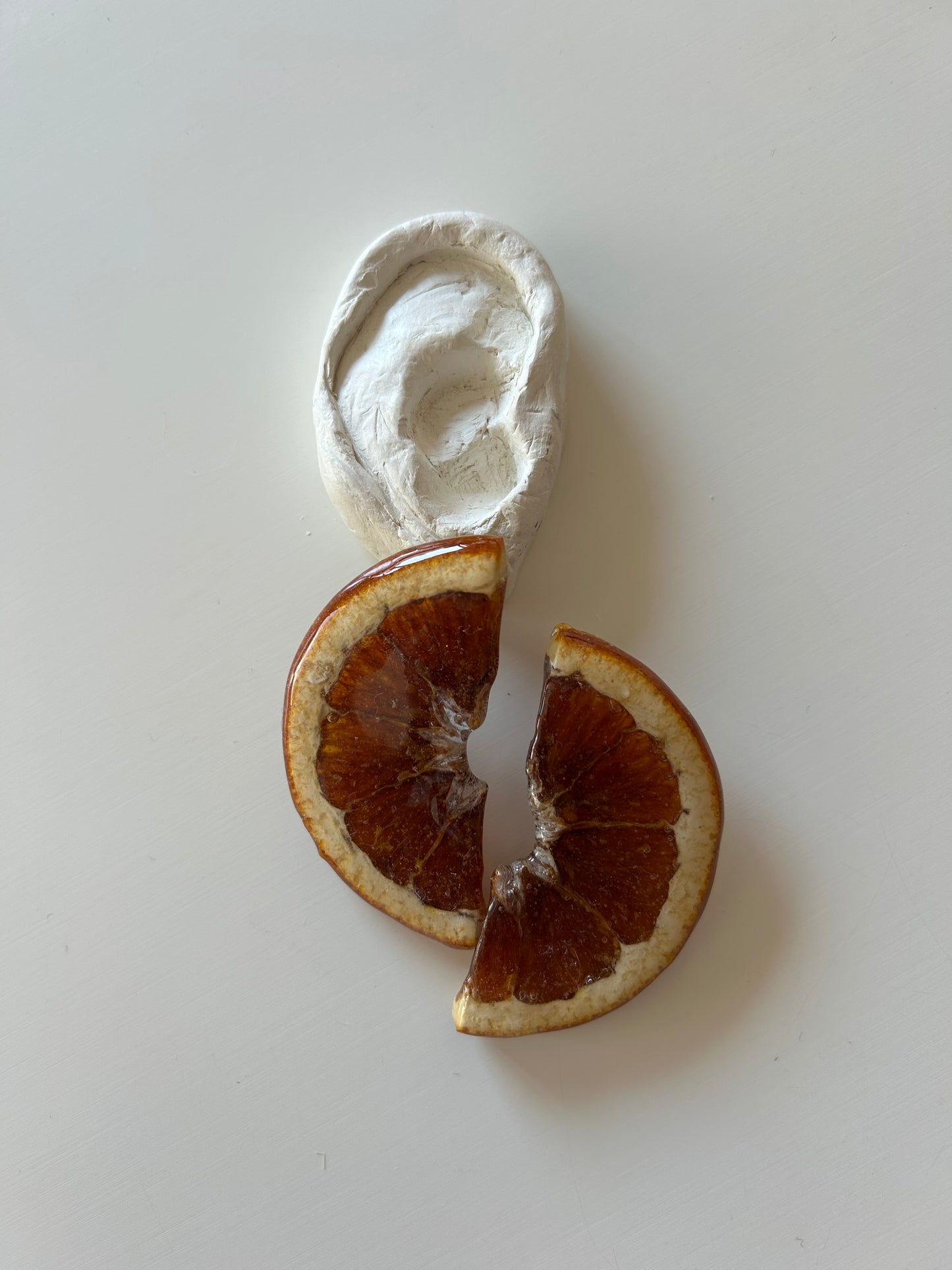 brincos fatias de laranja