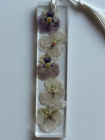 pansies bookmarker