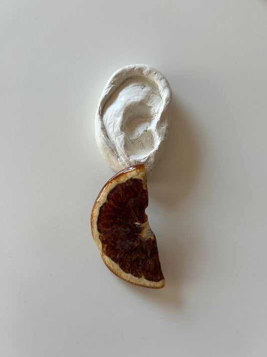 brincos fatias de laranja