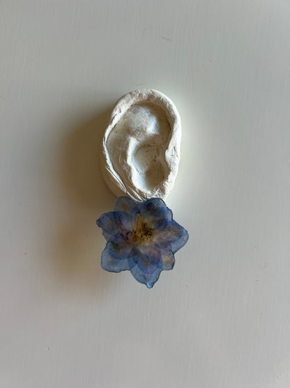 blue velvet stud earrings