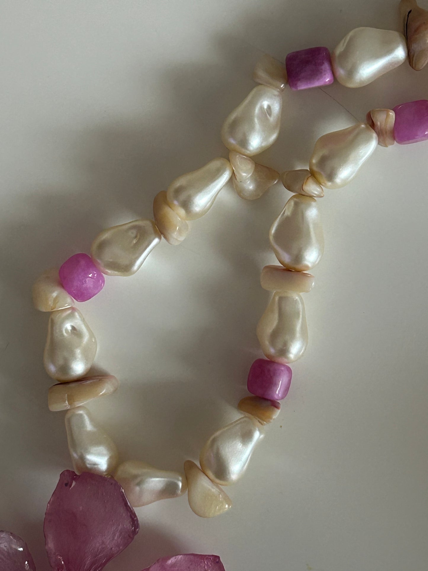 pink bloom necklace