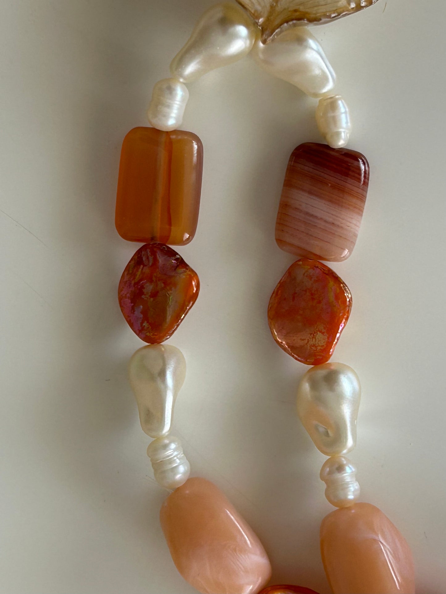 caramel leaf necklace