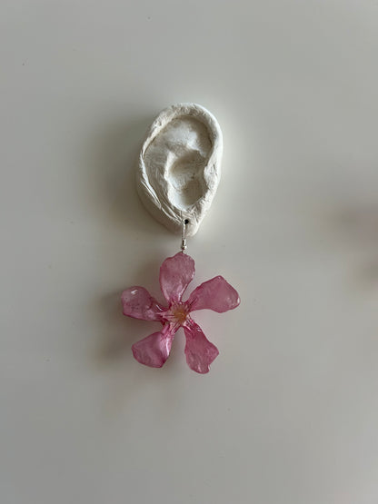 pink blossom earrings