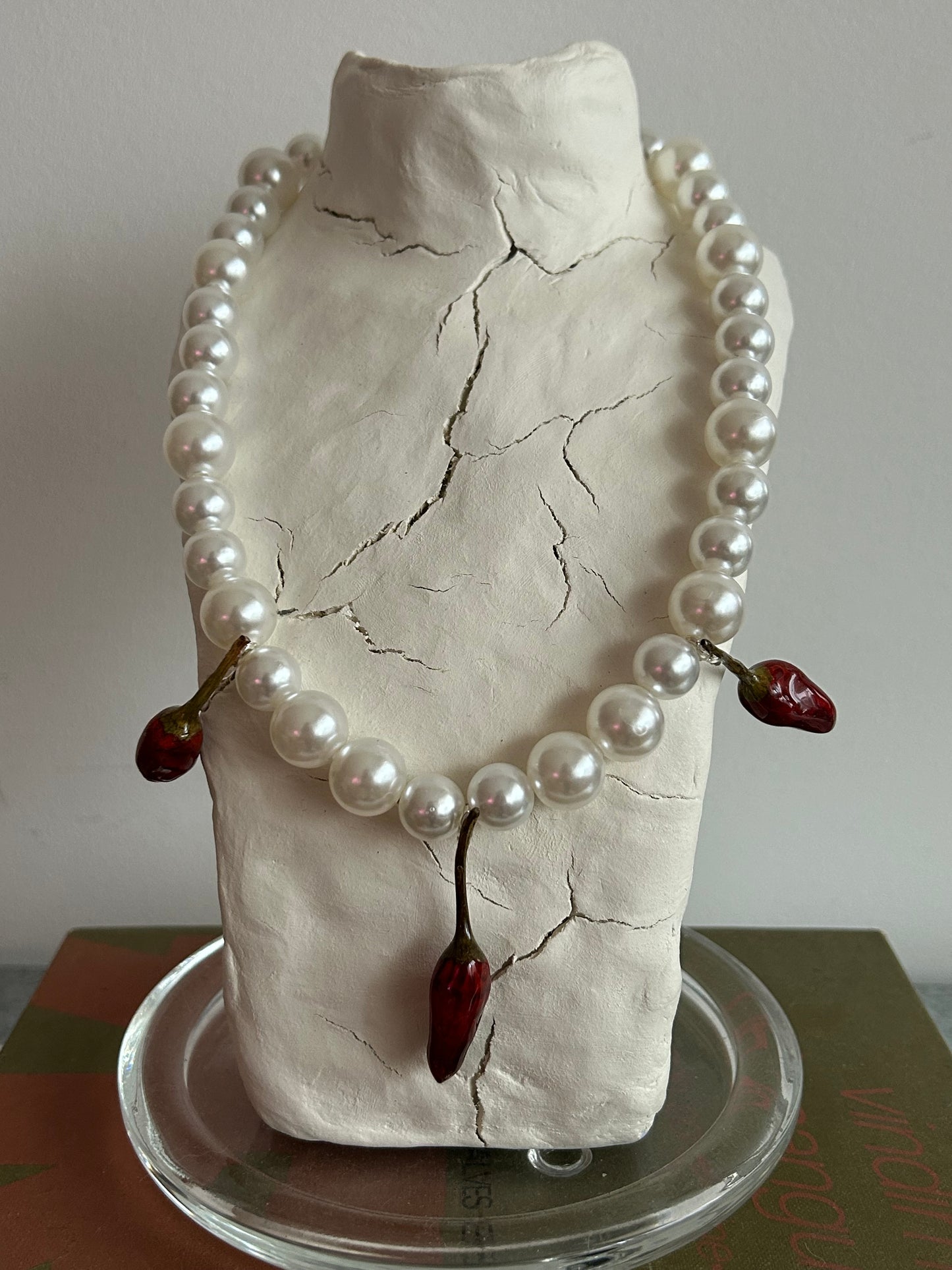 peppers & pearls necklace