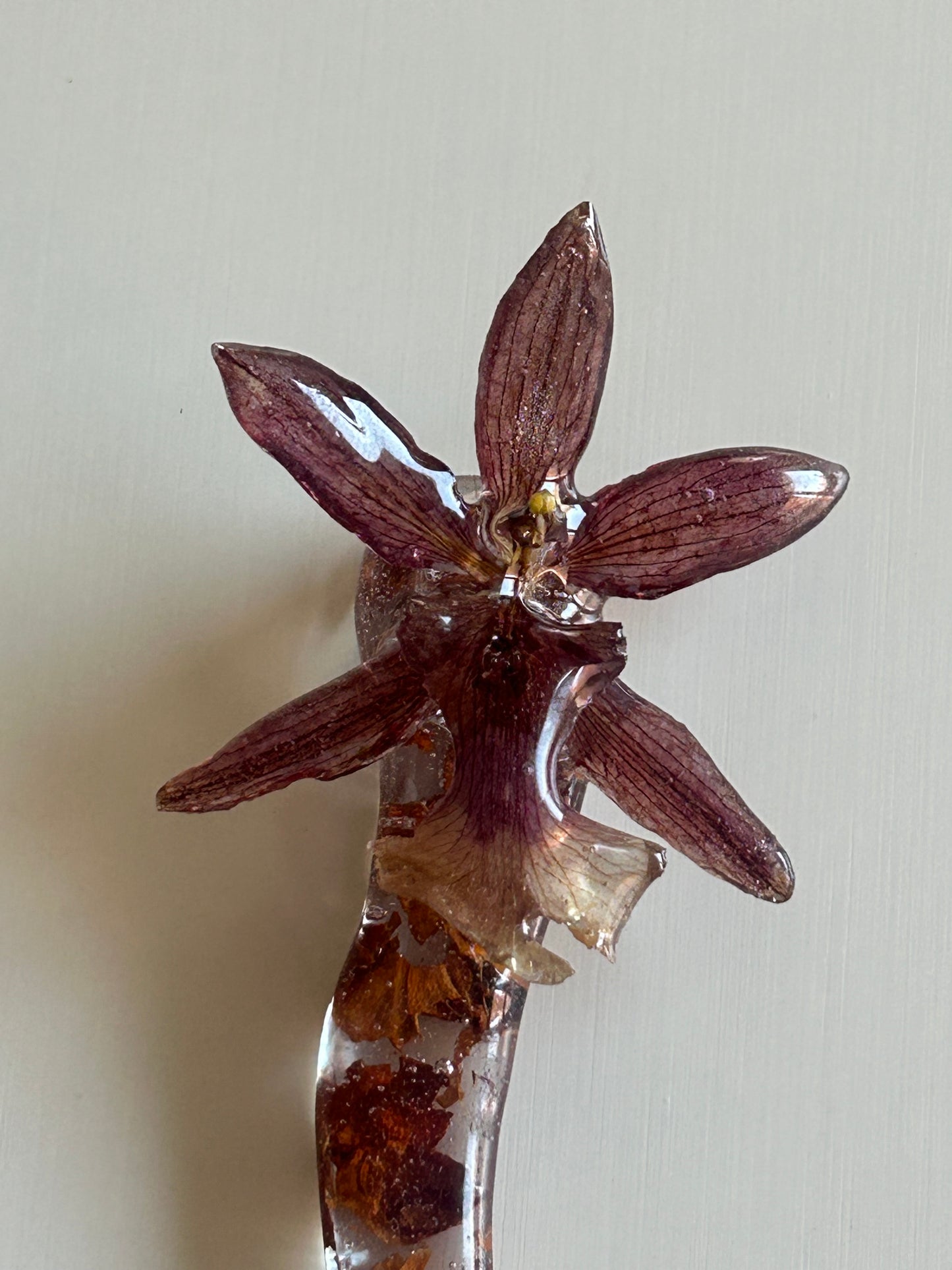 orchid hair stick