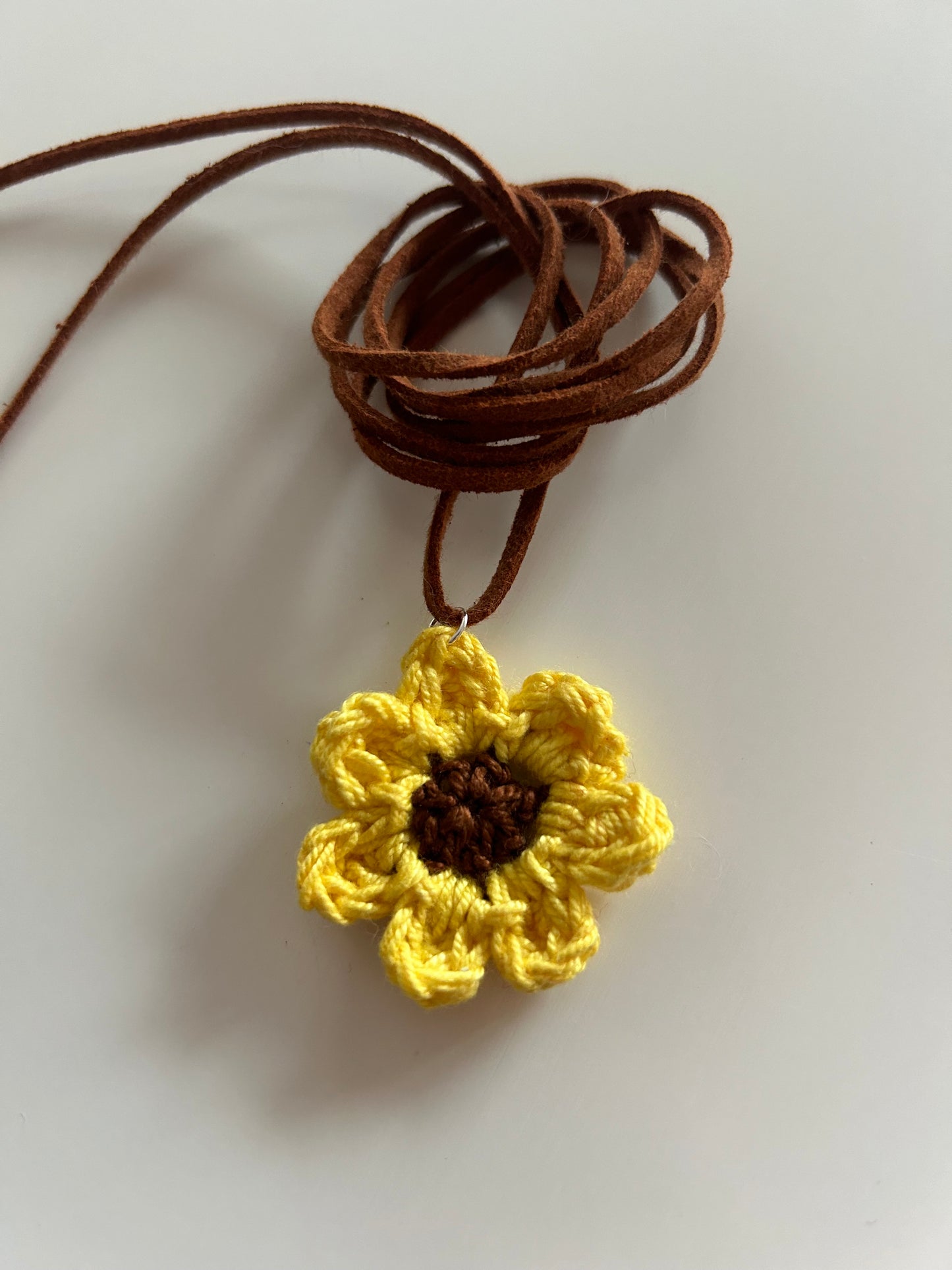 crochet sunflower choker