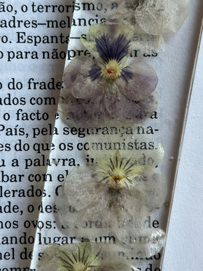 pansies bookmarker
