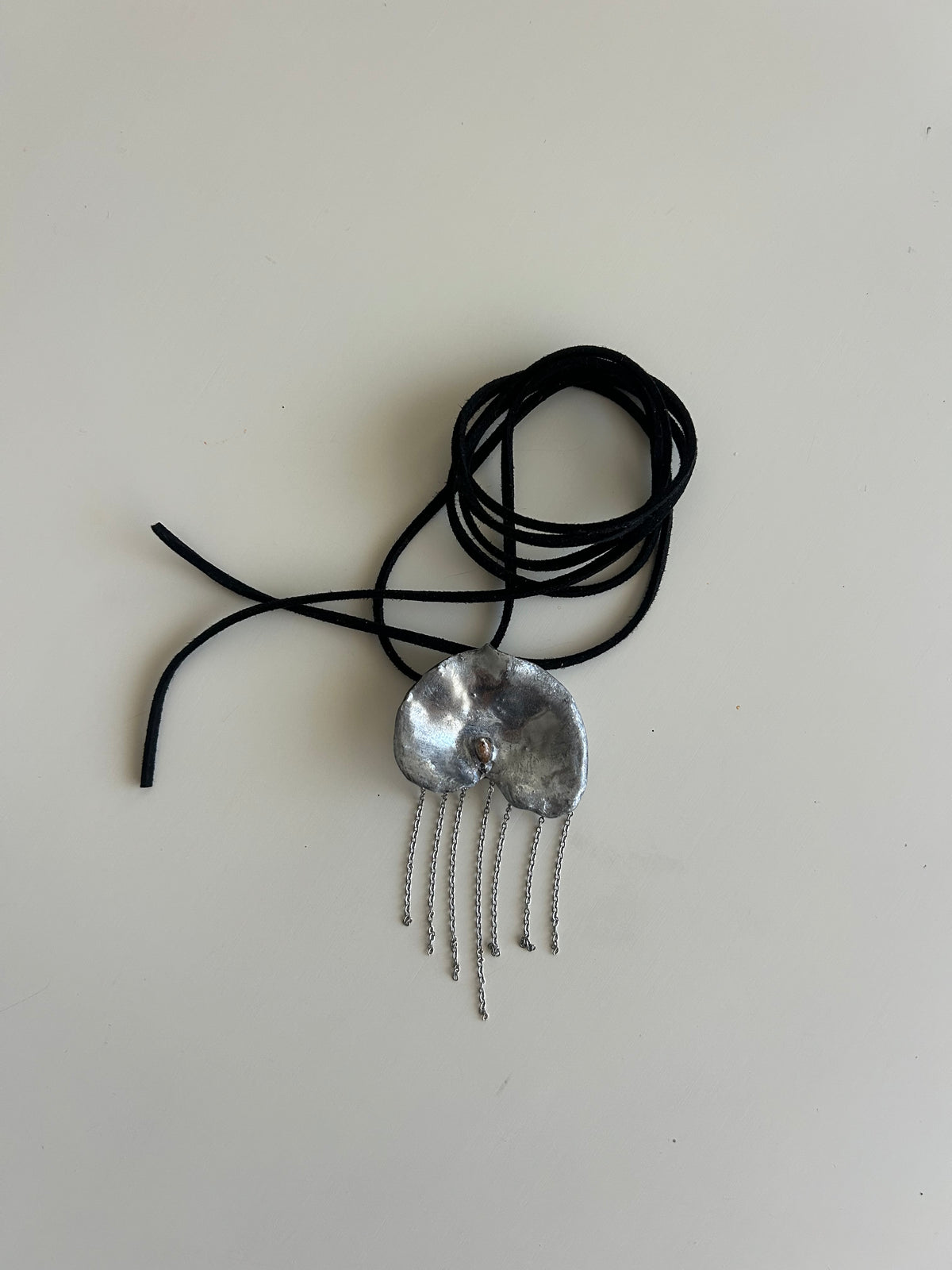 silver anthurium choker
