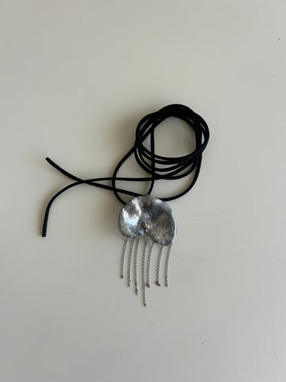 silver anthurium choker