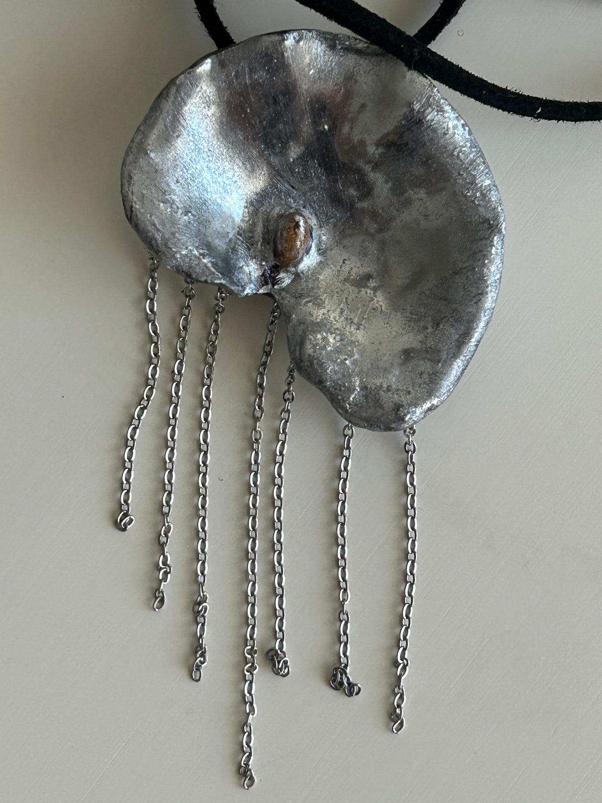 silver anthurium choker