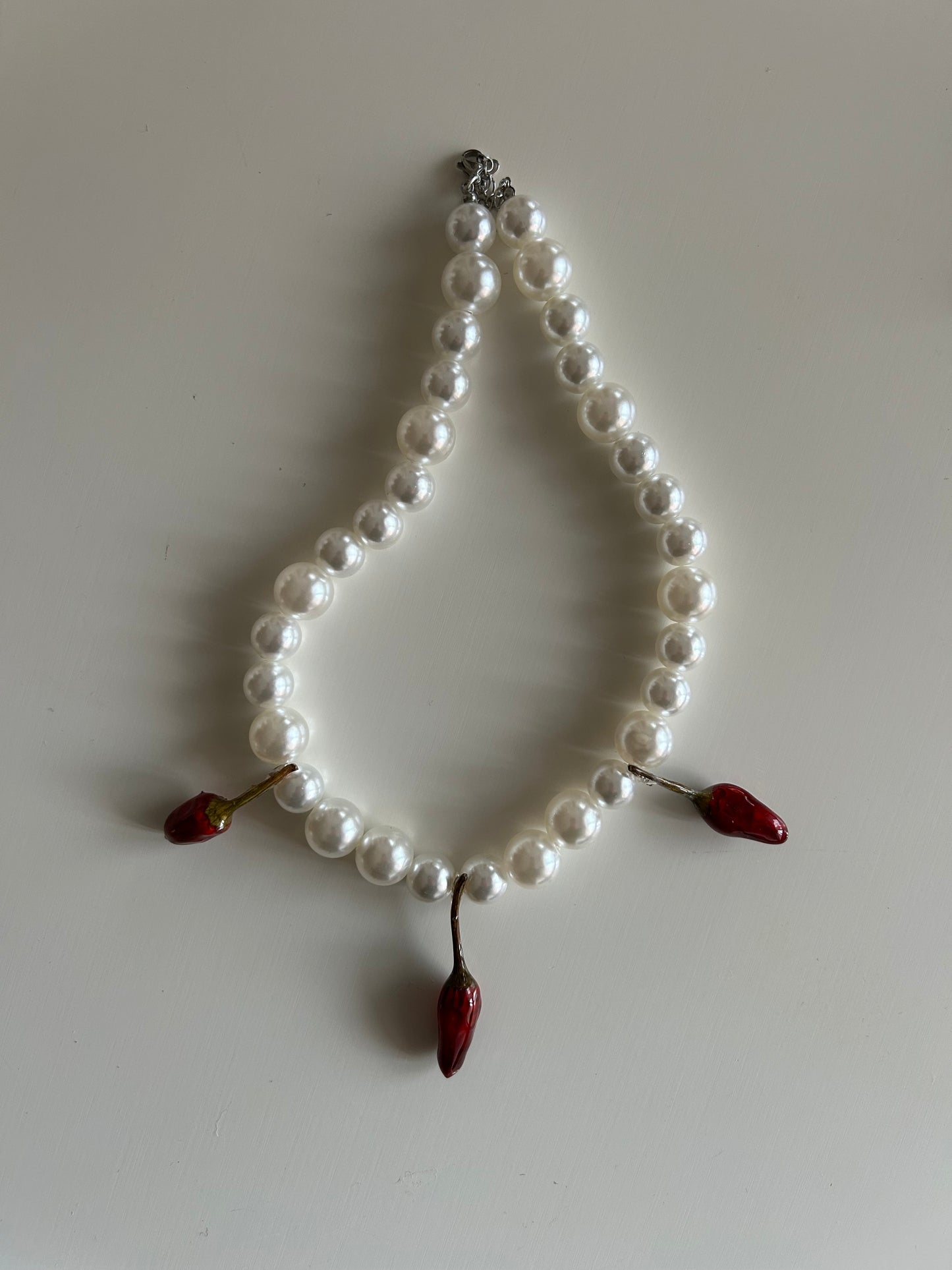 peppers & pearls necklace