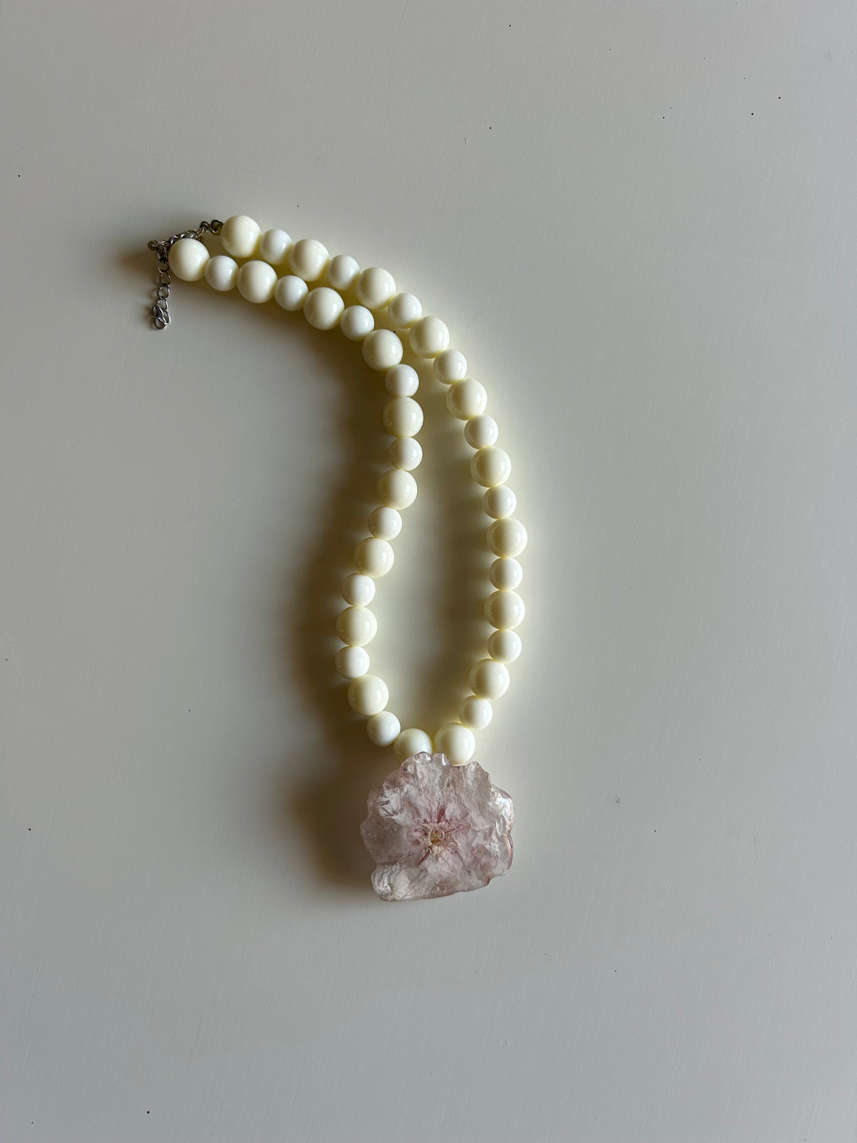 pink bloom necklace